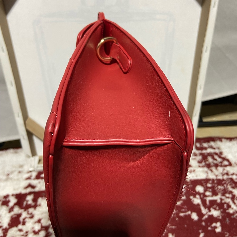 NWT Valentino Orlandi Red Crossbody Bag With Top Handle Carry. Made in Italy - Picture 13 of 15